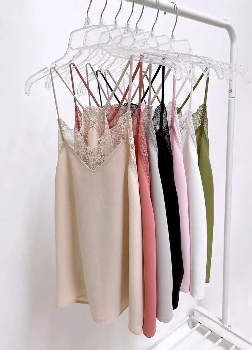 BiBi Lace Cami Solid Tank Top for Stylish Layering Wear - Love Salve